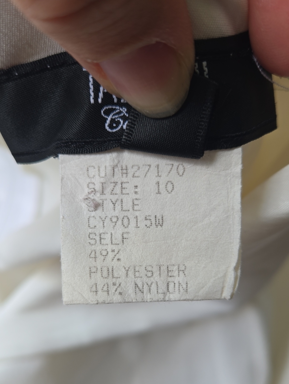 Tadashi Collection Ivory Stretch Taffeta Blouse - Picture 6 of 7
